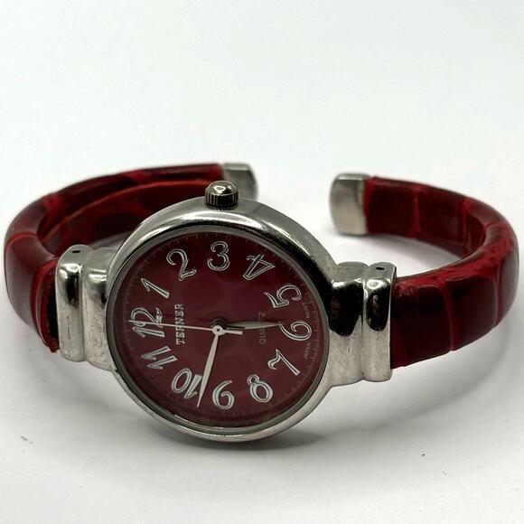 Burgundy Terner Cuff Watch - Picture 3 of 3